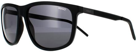 Hugo Boss Hugo by Hugo Boss Rechte Hoek Mannen Matte Zwarte Grijze Zonnebril