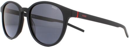 Hugo Boss Hugo van Hugo Boss Round Mens mat zwart grijze zonnebril