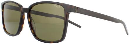 Hugo Boss Hugo van Hugo Boss Square Mens Havana groene zonnebril - maat Bruin