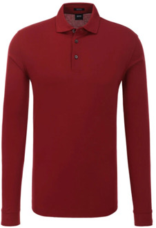 Hugo Boss Katoenen Polo Shirt Hugo Boss , Red , Heren - M,3Xl
