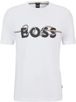 Hugo Boss Katoenen Polo Shirt Hugo Boss , White , Heren - 2Xl,L,S