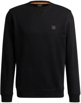 Hugo Boss Katoenen Sweatshirt Upgrade Moderne Stijl Boss Orange , Black , Heren