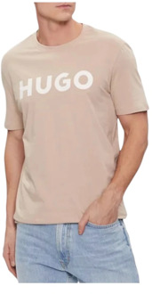 Hugo Boss Katoenen T-Shirt Hugo Boss , Beige , Heren - Xl,L,M,S