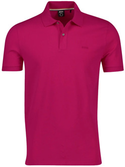 Hugo Boss Klassiek Roze Polo Shirt voor Heren Hugo Boss , Pink , Heren - 2Xl,Xl,L,M