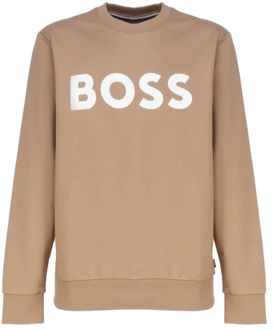 Hugo Boss Klassieke Crewneck Sweatshirt Hugo Boss , Beige , Heren - Xl,L,M,S