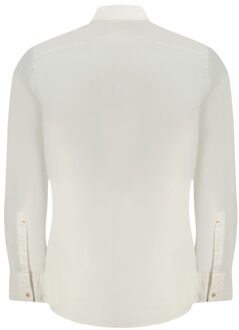 Hugo Boss Lange Mouwen Overhemd met Knopen - maat Ivoor