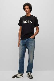 Hugo Boss Mannen Thinking T-Shirt Hugo Boss , Black , Heren - 2Xl,Xl,L,M,S,Xs,3Xl