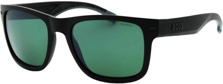 Hugo Boss Matte gepolariseerde herenzonnebril (Zwart/Groen) - One Size