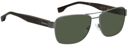 Hugo Boss Matte zonnebril voor volwassenen (Donker Ruthenium/Havana/Groen) Donkergroen - One Size