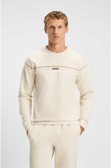 Hugo Boss Men's Hugo Boss Iconic Crewneck Sweatshirt in White Wit - L