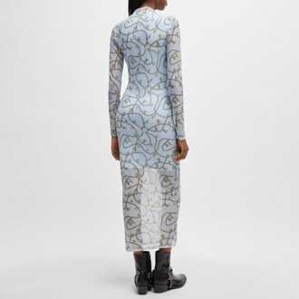 Hugo Boss Nasuse_2 Lange Jurk voor dames in Blauw - maat