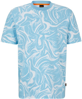 Hugo Boss Ocean Wave T-Shirt Hugo Boss , Multicolor , Heren - 2Xl,L,M