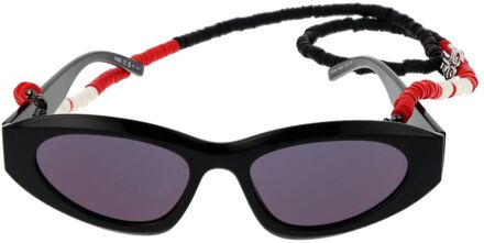 Hugo Boss Ovale Zonnebril Met Kralensnoer Zwart - One Size
