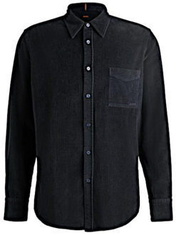 Hugo Boss Overhemd relegant dark blue Blauw - S