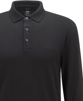 Hugo Boss Pado polo met lange mouwen Zwart - XXXL