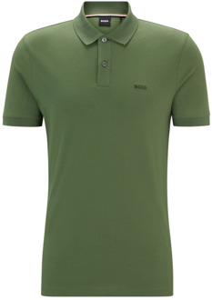 Hugo Boss Pallas Twee-Knoop Heren Polo Shirt Hugo Boss , Green , Heren - Xl,M,S