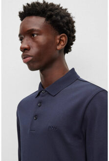 Hugo Boss Polo lange mouw 50468392 Blauw - XXXL