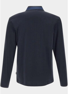 Hugo Boss Polo lange mouw h-pleins 200 10273705 01 50549257/405 Blauw