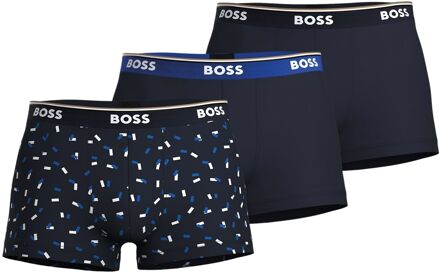 Hugo Boss Power boxershort - trunk 3-pack blauw Zwart - L