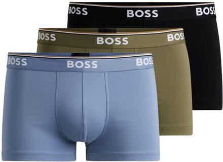 Hugo Boss Power boxershort - trunk 3-pack groen/blauw/zwart - L