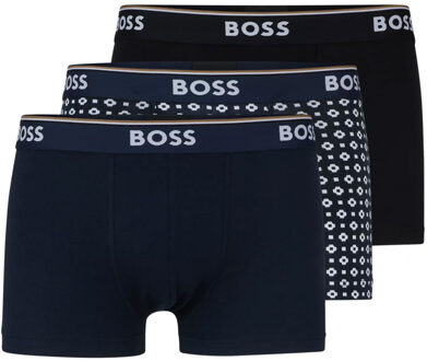 Hugo Boss Power boxershort - trunk 3-pack zwart-blauw - L