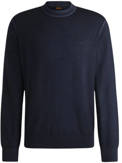 Hugo Boss Pullover Astefano Wol Navy Donkerblauw - 3XL,L,M,XL,XXL