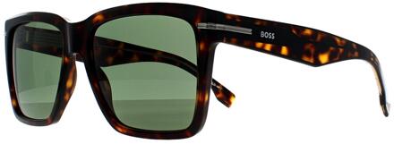 Hugo Boss Rechthoek Heren Havana Groen BOSS 1745/S - maat Bruin