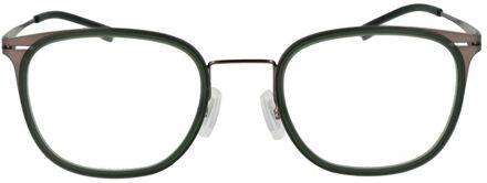 Hugo Boss Ronde Groene Metalen Zonnebril Donkergroen