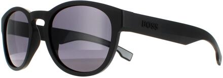 Hugo Boss Round Mannen Matte Zwart Grijs Grijs Boss 1452/s - One Size