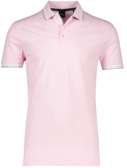 Hugo Boss Roze Polo Shirt met Korte Mouw Hugo Boss , Pink , Heren