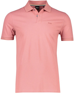 Hugo Boss Roze poloshirt met korte mouwen Hugo Boss , Pink , Heren - 3XL