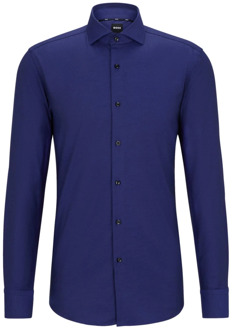 Hugo Boss Slim Fit Katoenen Twill Overhemd in Blauw Hugo Boss , Blue , Heren - 2Xl,Xl,L