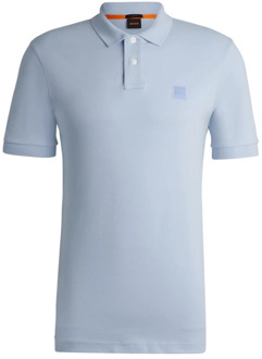 Hugo Boss Slim-Fit Oranje Polo Shirt Hugo Boss , Blue , Heren - 2Xl,Xl,M,4Xl