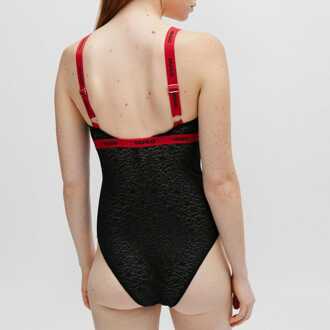 Hugo Boss Sporty Lace Bodysuit voor dames in zwart