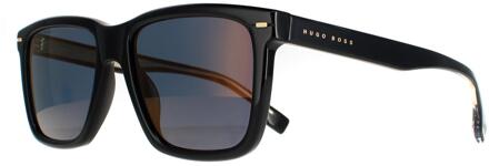 Hugo Boss Square Mens Black Brown Gold Mirrored Boss 1317/S Zwart