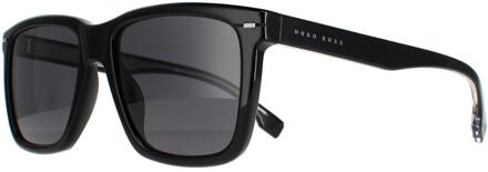 Hugo Boss Square Mens Black Ruthenium Gray Blue Boss 1317/s - maat Zwart