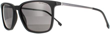 Hugo Boss Sunglasses Boss 1183/S/It 003 M9 Mat Black Gray Polarisated Zwart - One Size