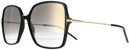 Hugo Boss Sunglasses Boss 1271/S 807 FQ Black Gray Gradient Gold Mirror Zwart - One Size