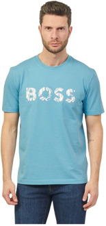 Hugo Boss T-Shirts Hugo Boss , Blue , Heren - Xl,L,M,S