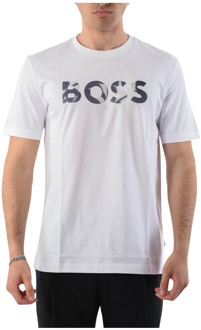 Hugo Boss T-Shirts Hugo Boss , White , Heren - 2Xl,Xl,L