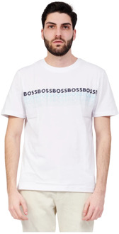 Hugo Boss T-Shirts Hugo Boss , White , Heren - 6Xl,5Xl