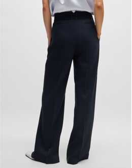 Hugo Boss Tepiala broek met wijde pijpen voor dames in blauw - EU 36 / UK 8