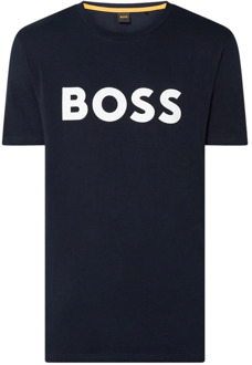 Hugo Boss Thinking T-shirt Heren donker blauw - wit - S