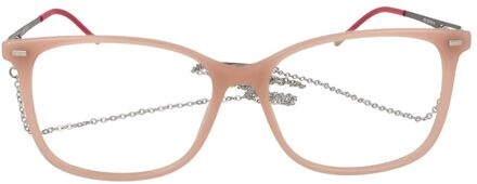 Hugo Boss Vierkante Frame Ketting Zonnebril - maat Koraal