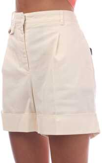 Hugo Boss Vrouwen Hugo Boss Tasandria-D Wijd-Leg Shorts in Wit - maat