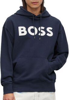 Hugo Boss WeBasicHood Hoodie Heren donker blauw - wit - XL