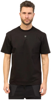 Hugo Boss Zachte Zwarte T-shirt met Verstoord Logo Hugo Boss , Black , Heren - Xl,L,M