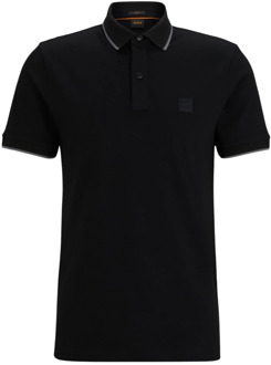 Hugo Boss Zwart Slim Fit Polo Shirt met Logo Patch Hugo Boss , Black , Heren - 2Xl,L,M,S,3Xl
