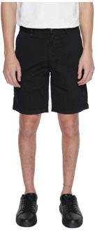 Hugo Boss Zwarte katoenen shorts met ritssluiting Hugo Boss , Black , Heren - W33,W38,W31,W30,W34,W32,W40,W35,W36