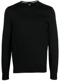 Hugo Boss Zwarte Sweaters voor Heren Hugo Boss , Black , Heren - 2Xl,Xl,M